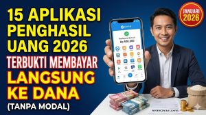 15 Aplikasi Penghasil Uang 2026 Terbukti Membayar Langsung ke DANA (Tanpa Modal)