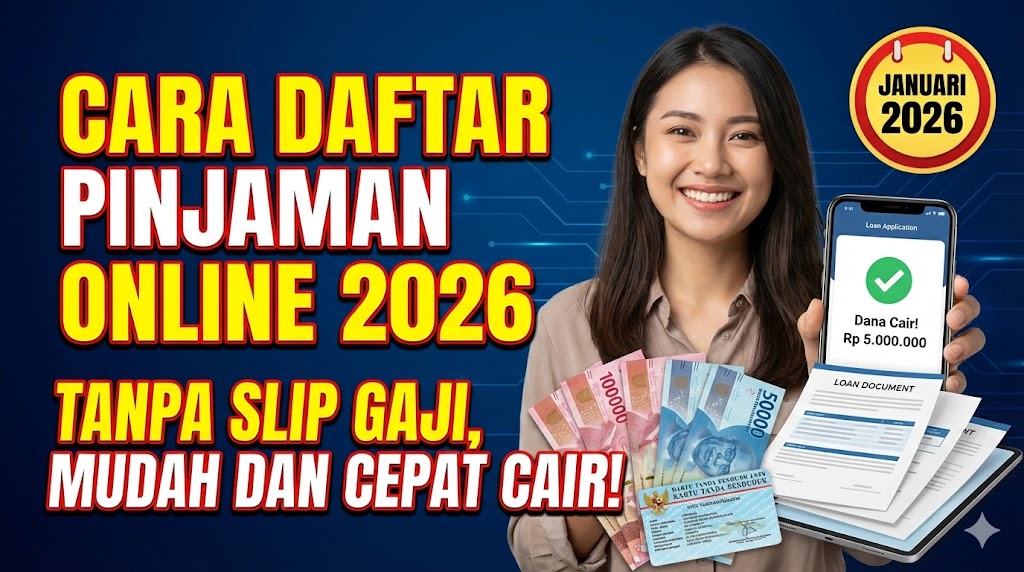 Cara Daftar Pinjaman Online 2026 Tanpa Slip Gaji, Mudah dan Cepat Cair!